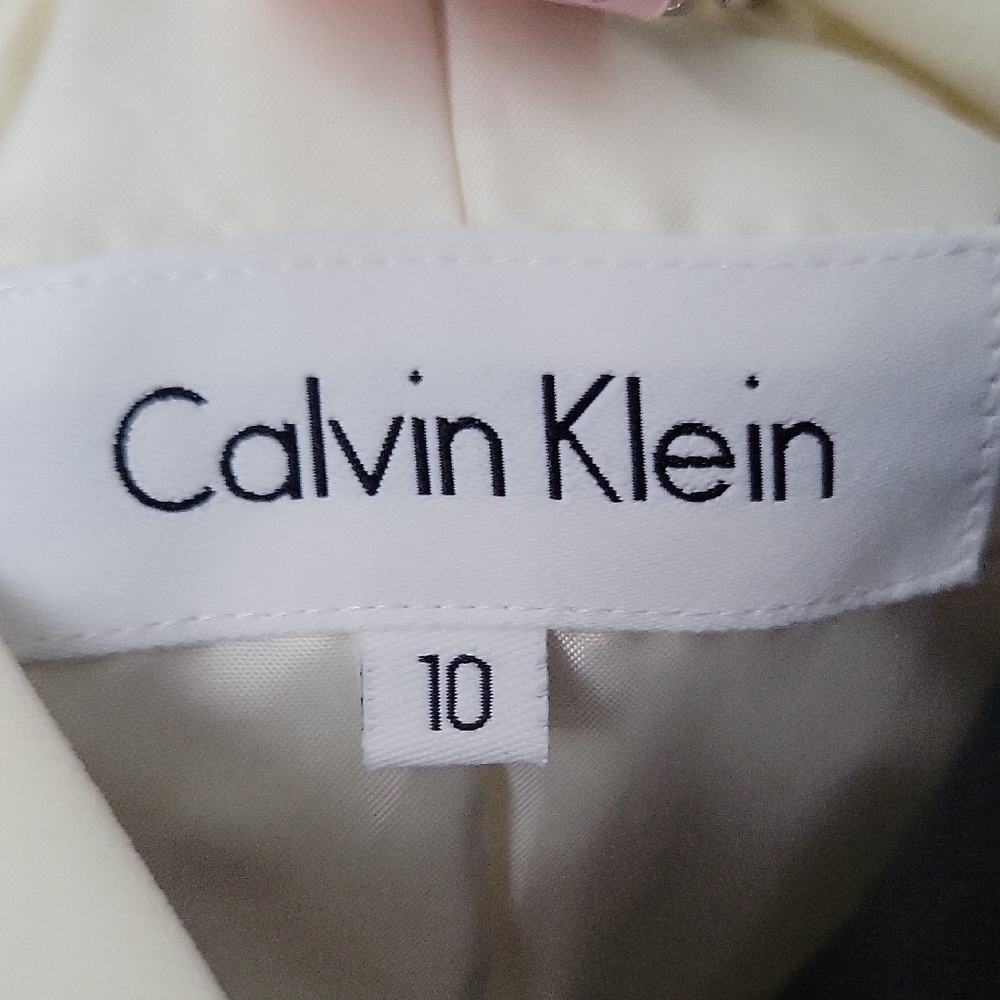 Calvin Klein Cream Women's Blazer - Picture 2 of 4